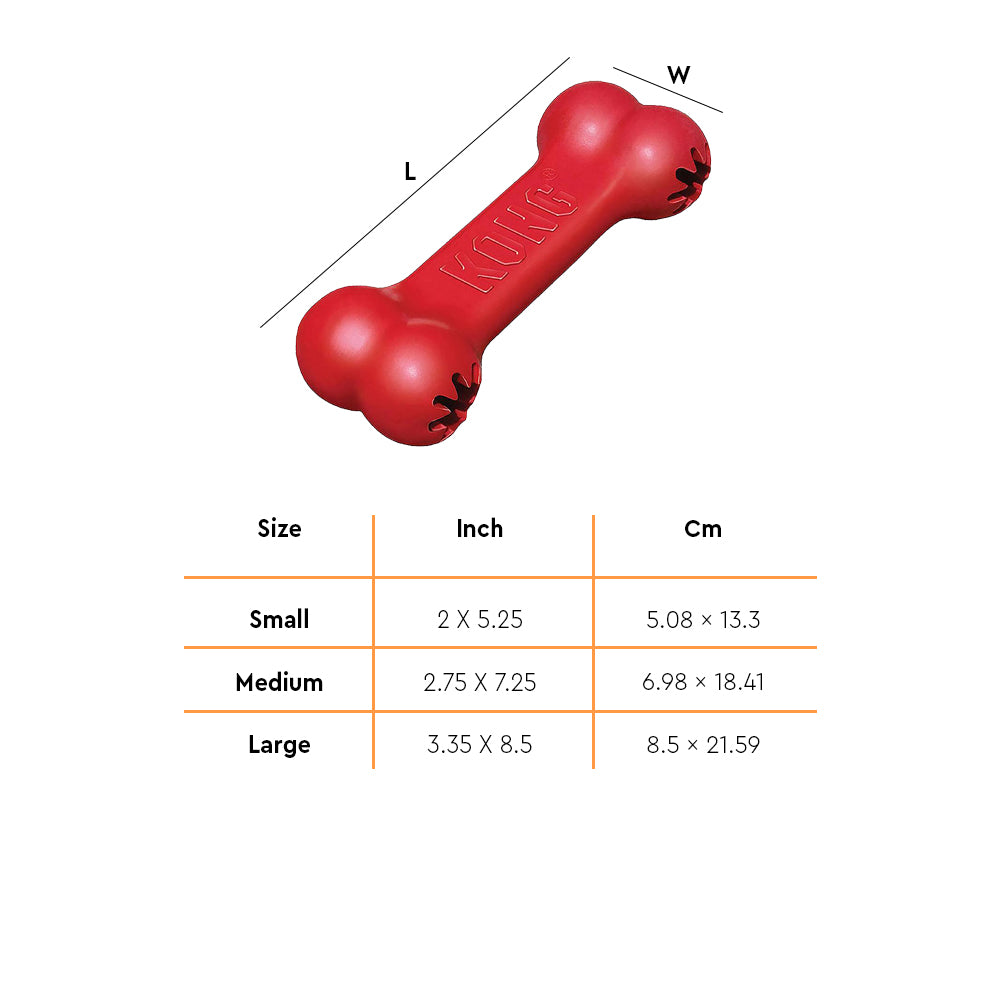 KONG Classic Goodie Bone Dog Chew Toy - Heads Up For Tails