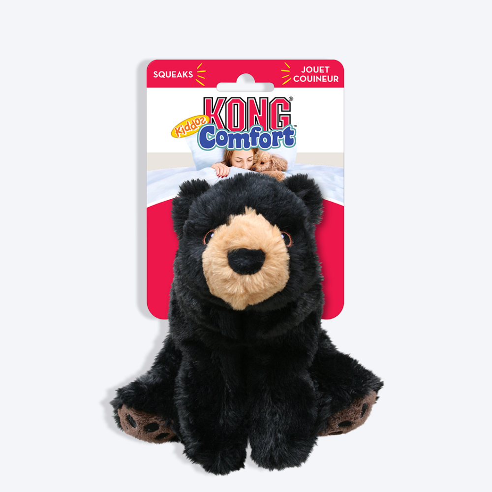 KONG Comfort Kiddos Bear Plush Dog Toy - Small - Heads Up For Tails