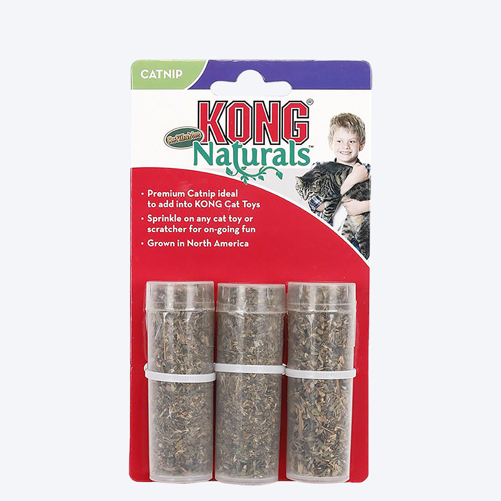 KONG Refillables Premium Catnip Tubes (Pack of 3) - Heads Up For Tails
