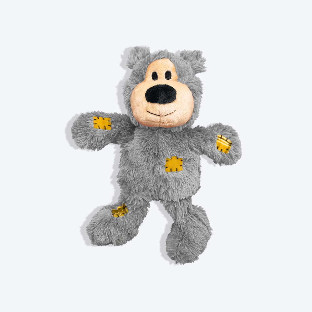 KONG Wild Knots Bear Dog Plush & Chew Toy - Assorted - 1 Piece - Heads Up For Tails