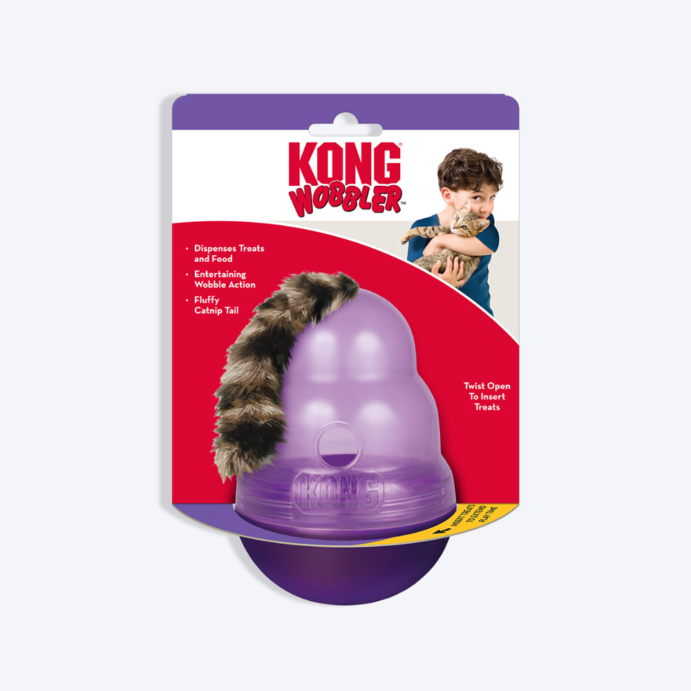 KONG Wobbler Interactive Cat Toy - Heads Up For Tails