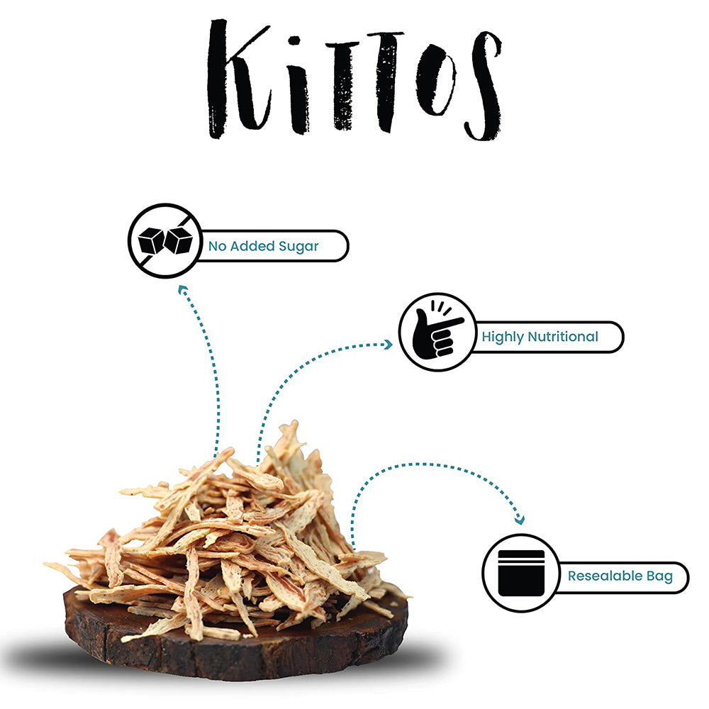 Kittos Purr-Fect Tuna Jerky Strips Cat Treats - 35 g - Heads Up For Tails