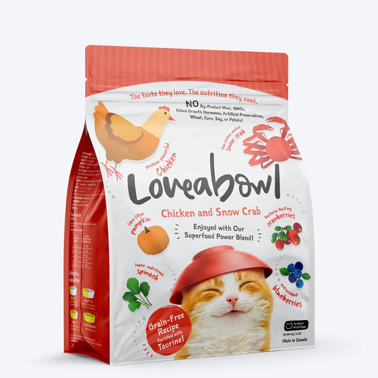 Loveabowl Grain Free Chicken & Snow Crab Cat Dry Food - Heads Up For Tails