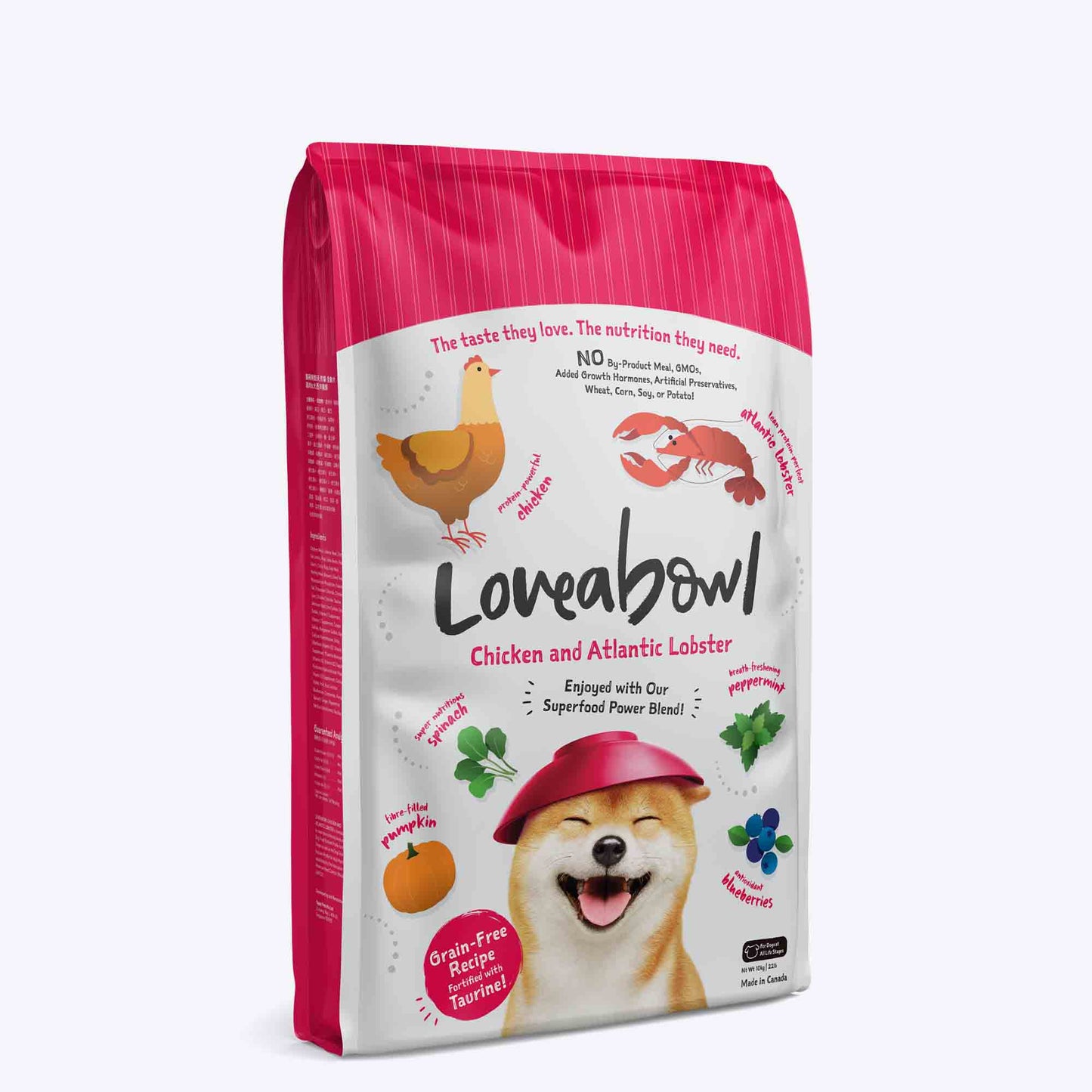 Loveabowl Grain Free Chicken With Atlantic Lobster Gut-Friendly Dog Dry Food - Heads Up For Tails