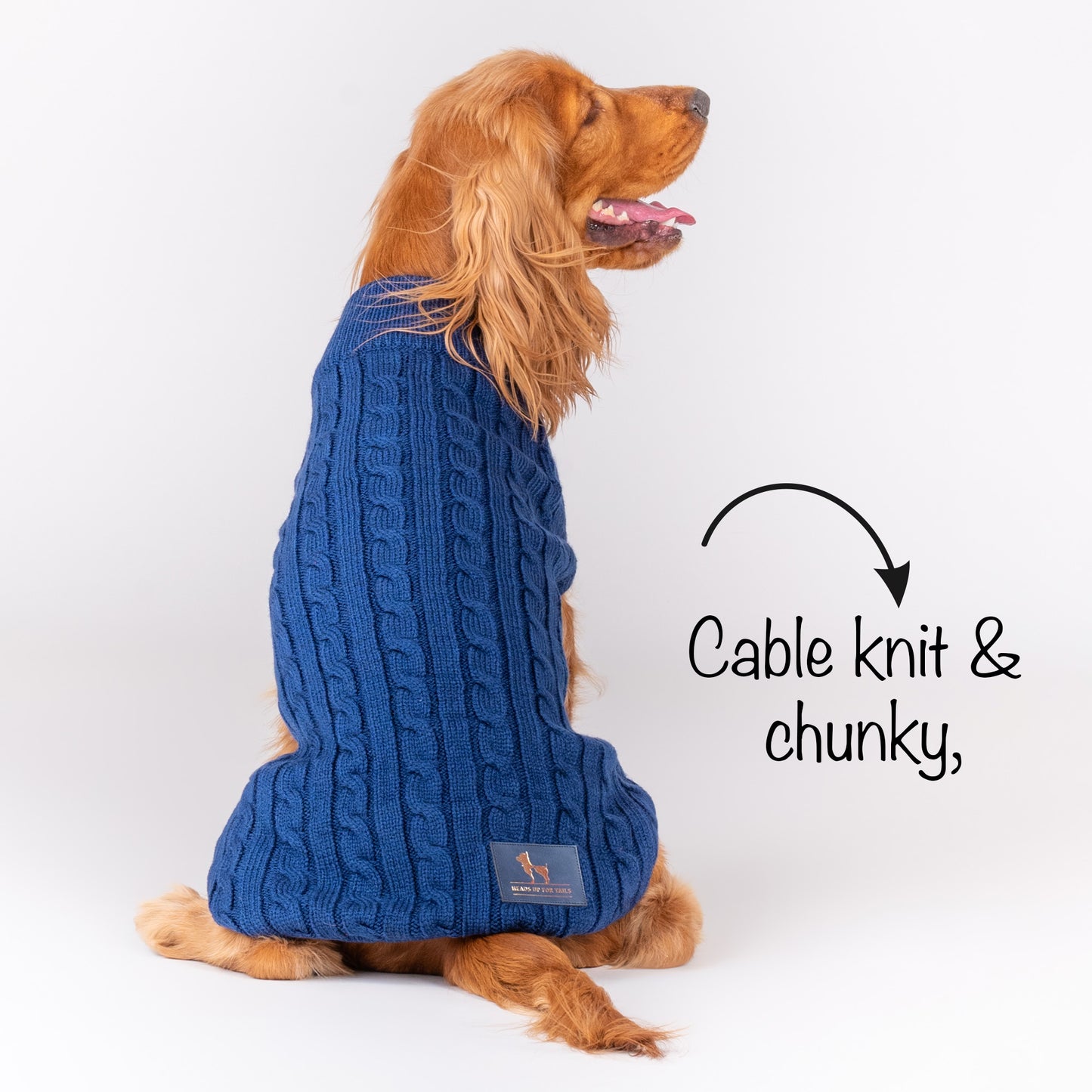HUFT Cable Knit Sweater - Lazuli Blue - Heads Up For Tails