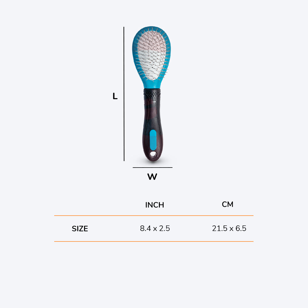 M-Pets Pin Brush for Dogs and Cats -6.5 x 21.5 cm - Heads Up For Tails