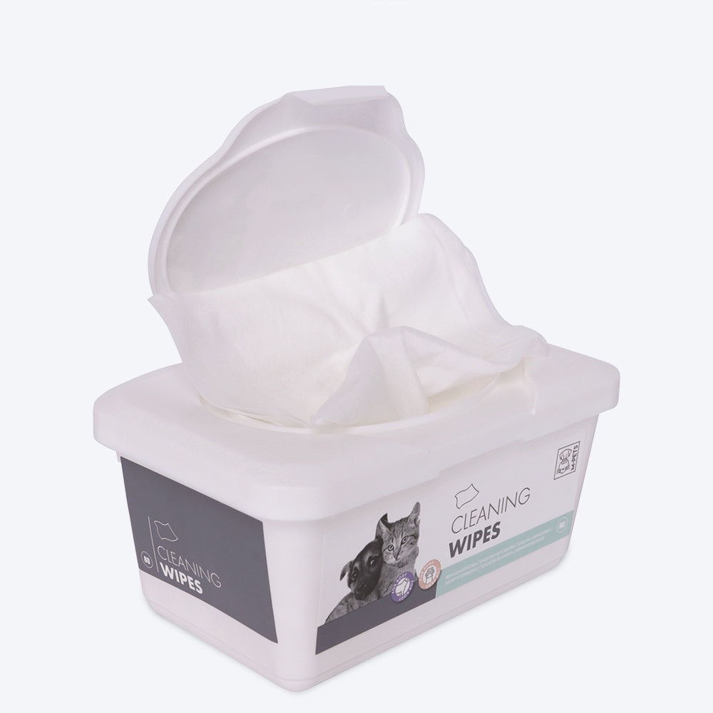 M-Pets Cleaning Wipes for Dogs & Cats - Body & Paws - 80 Pcs - Heads Up For Tails