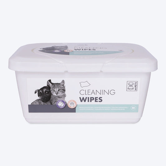 M-Pets Cleaning Wipes for Dogs & Cats - Body & Paws - 80 Pcs - Heads Up For Tails