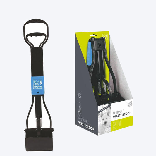 M-Pets Foldable Waste Scoop - Black & Blue - 66x15.5x13.5 cm - Heads Up For Tails