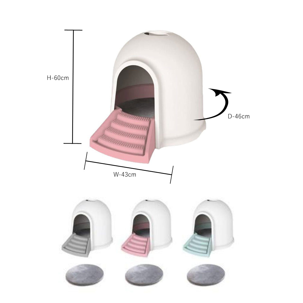 M-Pets Igloo 2 In 1Cat Litter Box - Heads Up For Tails