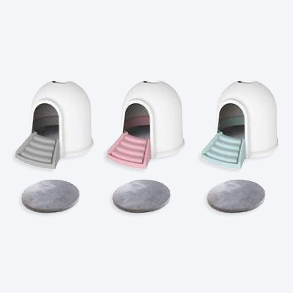 M-Pets Igloo 2 In 1 Cat Litter Box - Heads Up For Tails