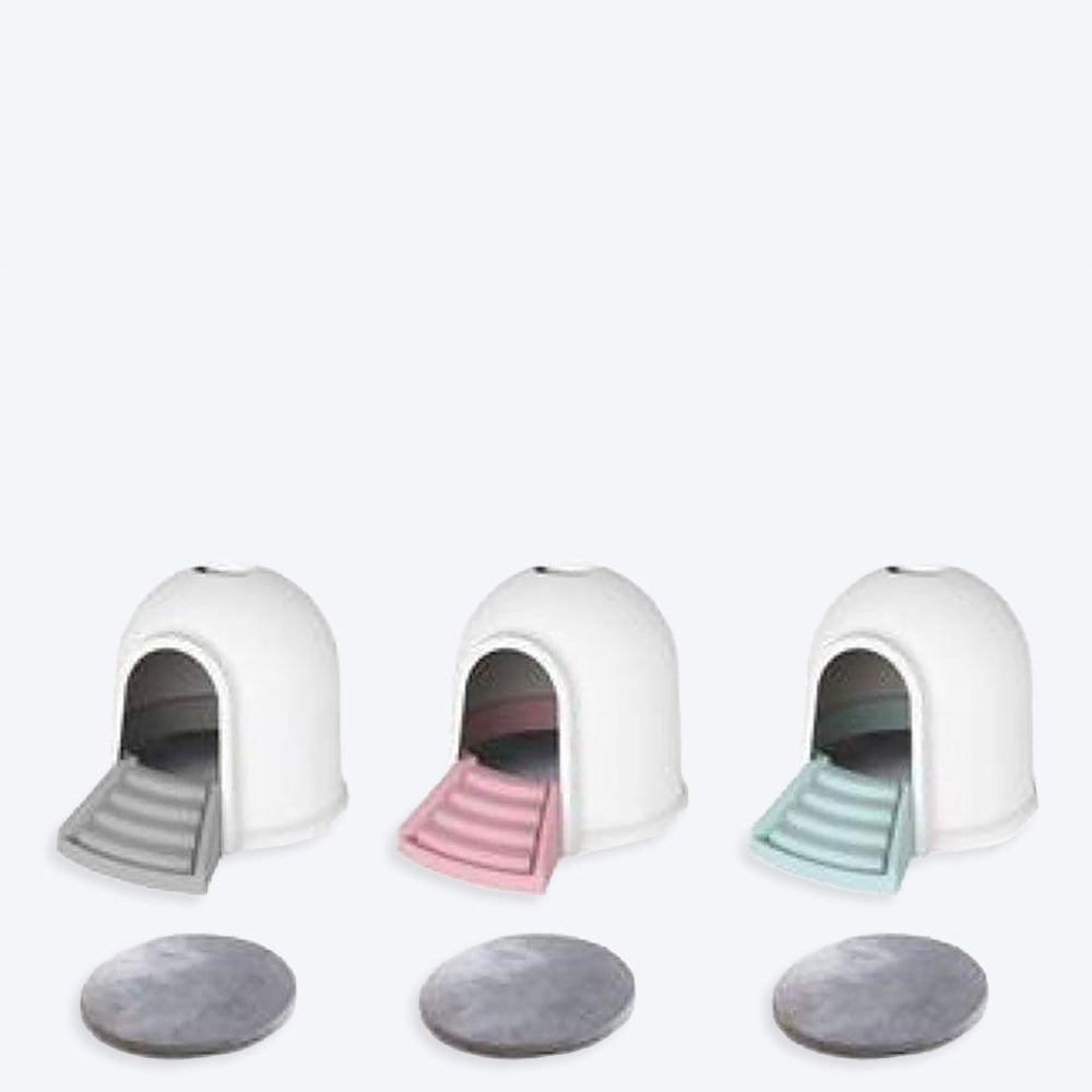 M-Pets Igloo 2 In 1 Cat Litter Box - Heads Up For Tails