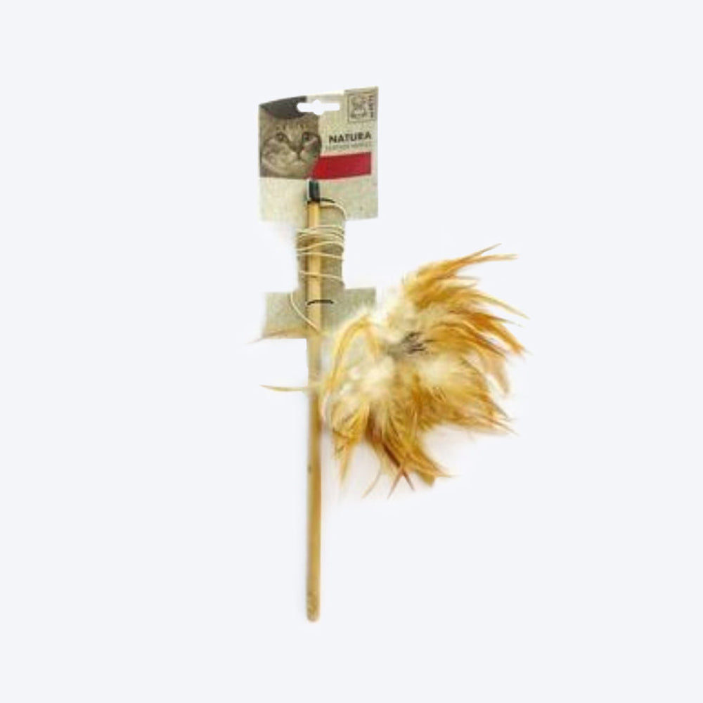 M-Pets Natura Feather Wand Cat Toy - Heads Up For Tails