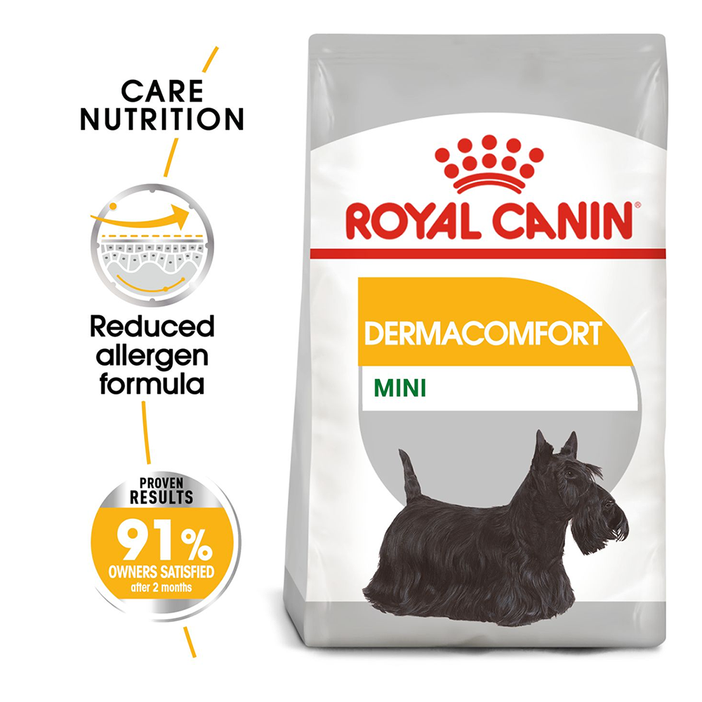 Royal Canin Dermacomfort Dry Dog Food (Mini upto 10 kg) - 1 kg - Heads Up For Tails