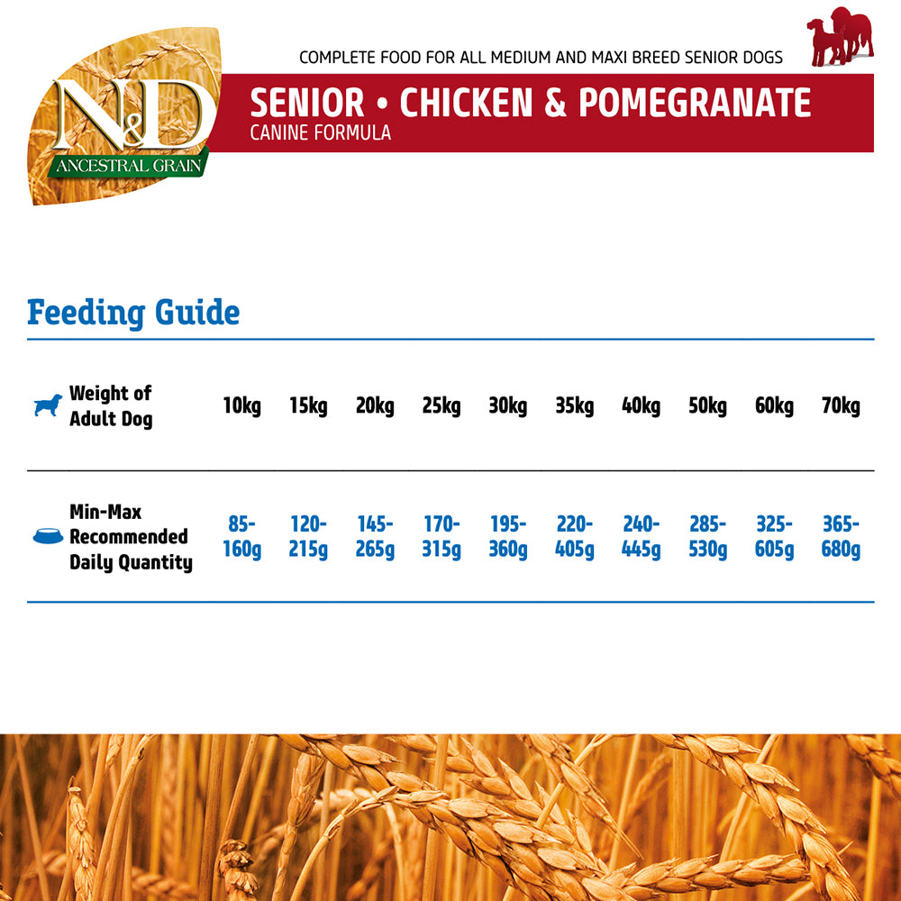 Farmina N&D Low Grain Medium & Maxi Breed Senior Adult Dry Dog Food - Chicken & Pomegranate - 2.5 kg-05