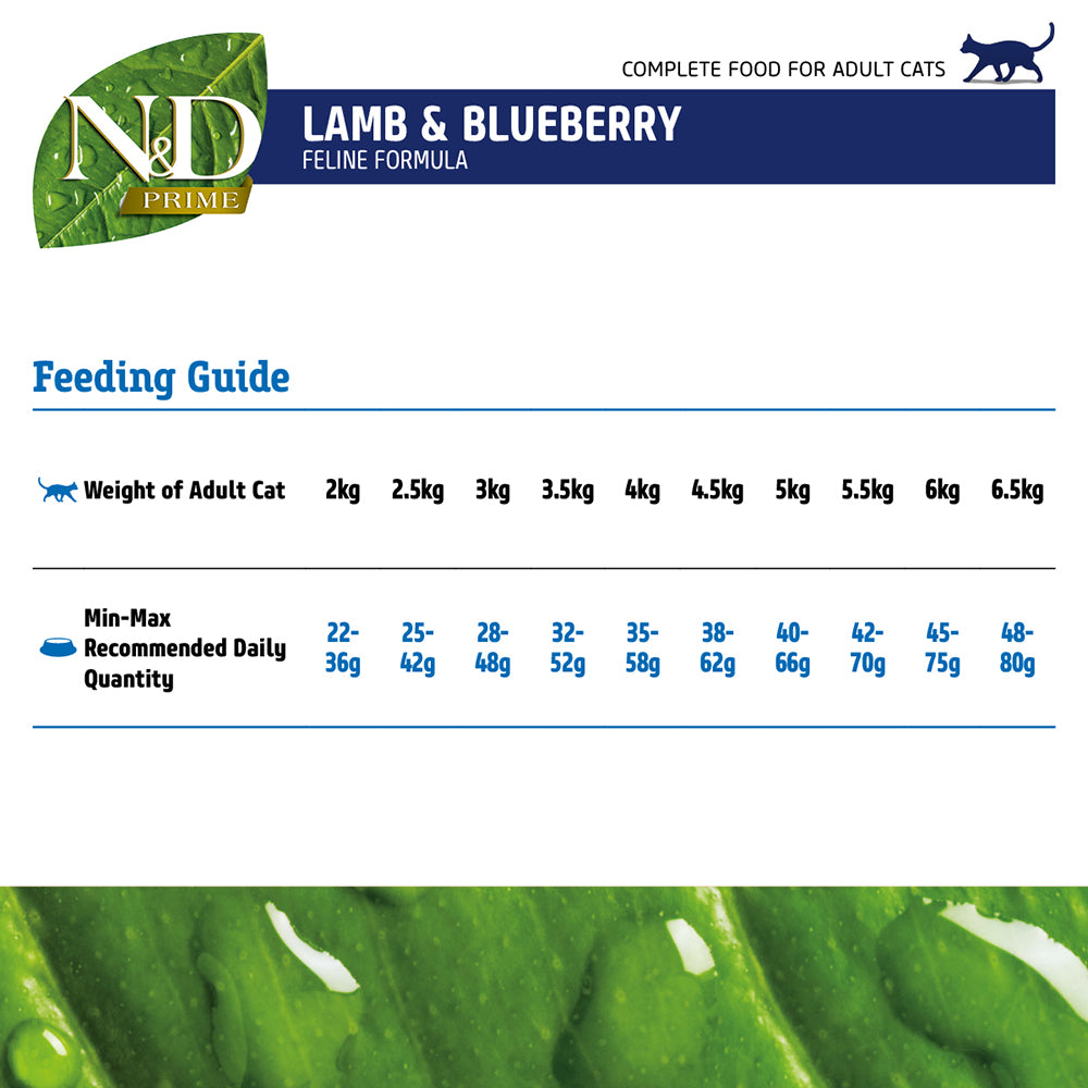 Farmina N&D Lamb & Blueberry Grain Free Adult Dry Cat Food - Heads Up For Tails