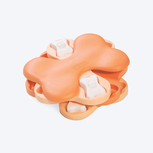 Outward Hound (Nina Ottosson) Puppy Tornado Interactive Treat Puzzle Dog Toy - Pink - Level 2 - Heads Up For Tails