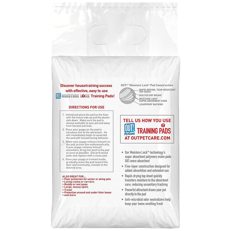 Bramton OUT! Go Here Dog Pads - Moisture Lock Training Pads - Heads Up For Tails