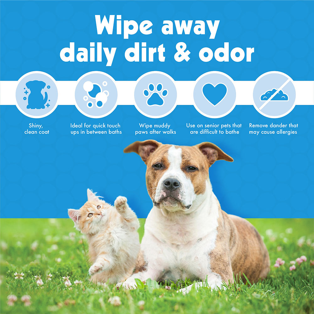 Petkin Travel Pack Pet Wipes - 100 Pcs - Heads Up For Tails
