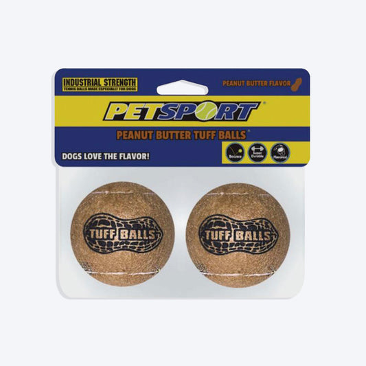 Petsport Tuff Balls - Peanut Butter (Pack Of 2) - Heads Up For Tails