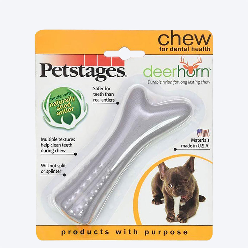 Petstages Deerhorn Durable Chew Toy For