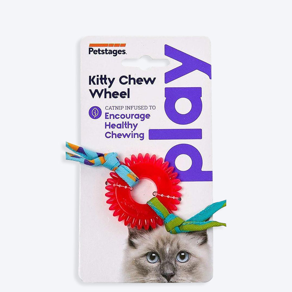 Petstages Dental Kitty Chew Wheel Cat Toy Heads Up For Tails