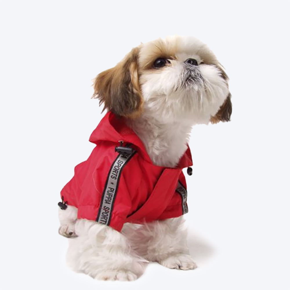 Puppia Base Jumper Raincoats Red - 3XL - Heads Up For Tails
