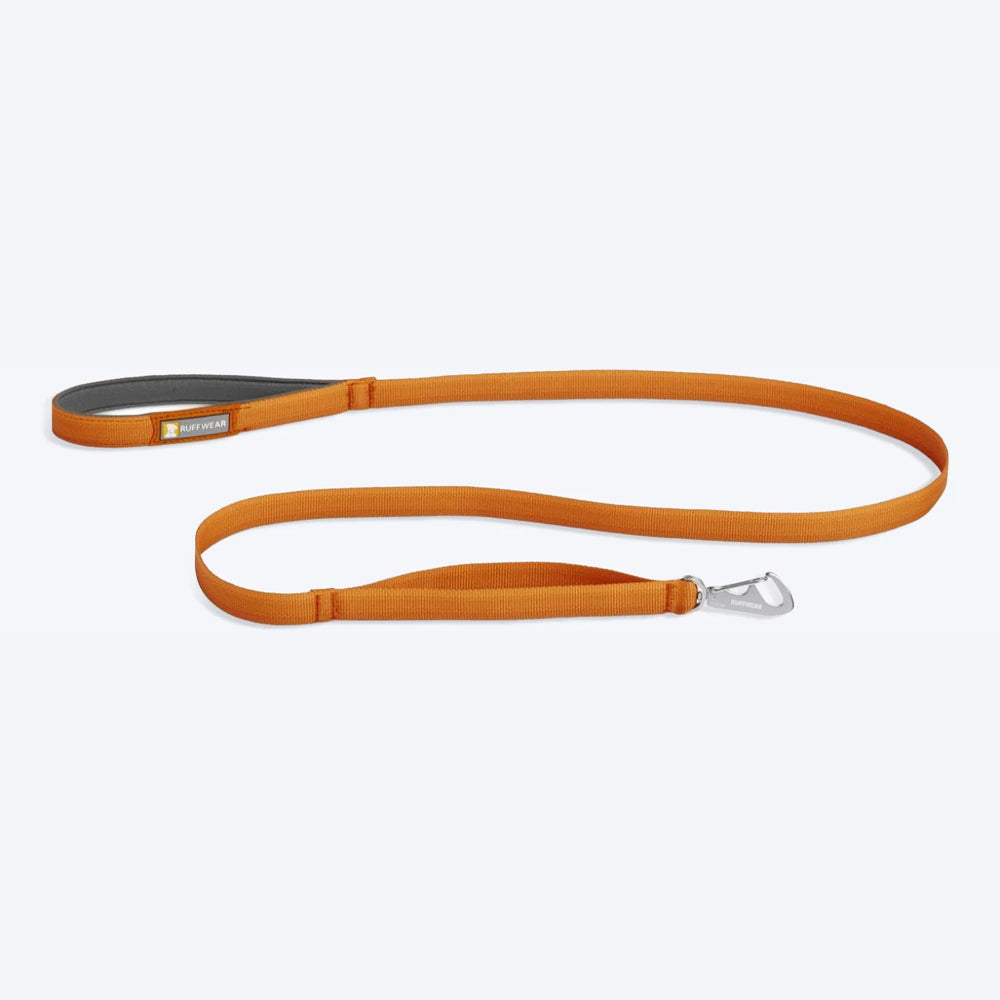 Ruffwear Front Range Dog Leash Campfire Orange Heads Up For Tails