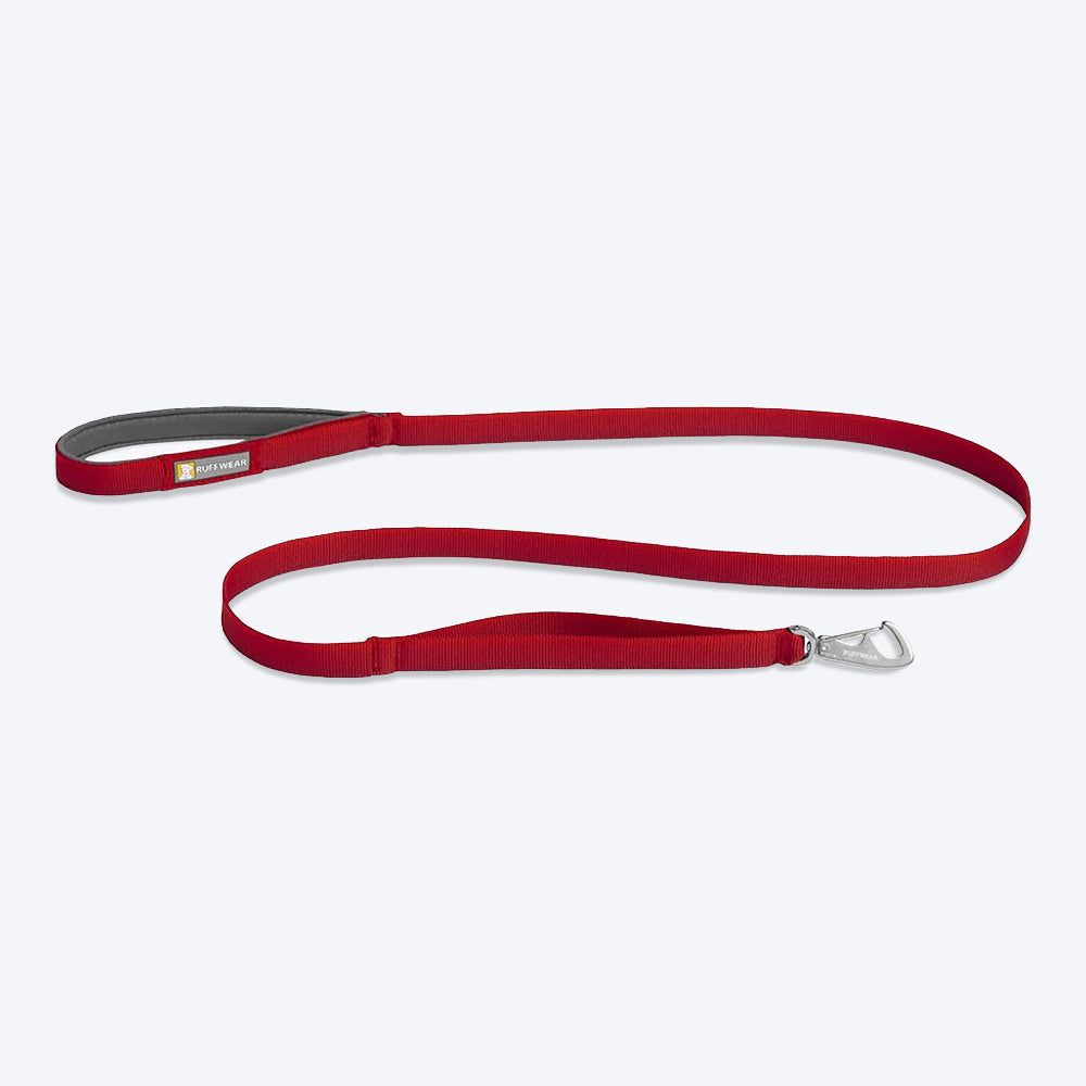 Ruffwear Front Range Dog Leash Red Sumac Heads Up For Tails