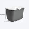 Savic Hop In Modern Cat Litter Tray - Anthracite - 23 x 15.3 x 15.5 inch - Heads Up For Tails