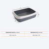 Savic Isis Cat Litter Tray with Rim - Grey - 19.5 x 14.4 x 5.5 inch_02