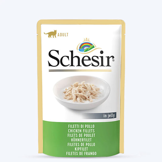 Schesir Chicken Fillets in Jelly Food For Adult Cats - 85 g-1
