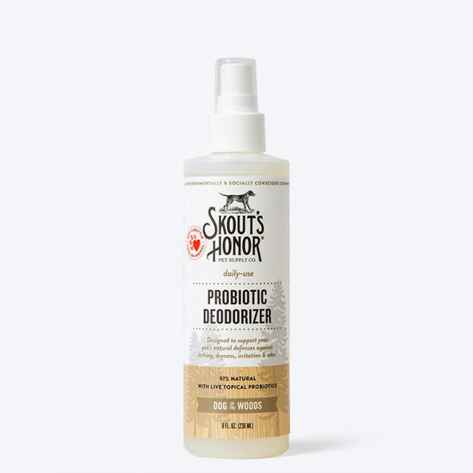 Skout's Honor Daily Use Deodorizer For Dogs & Cats - Dog of the Woods (Sandalwood Vanilla) - 236 ml - Heads Up For Tails