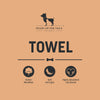 HUFT Cutest Microfiber Towel For Puppy & Kitten - Light Blue - Heads Up For Tails