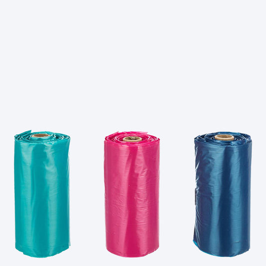 Trixie Dog Multi Colour Poop Bags with handles - Heads Up For Tails