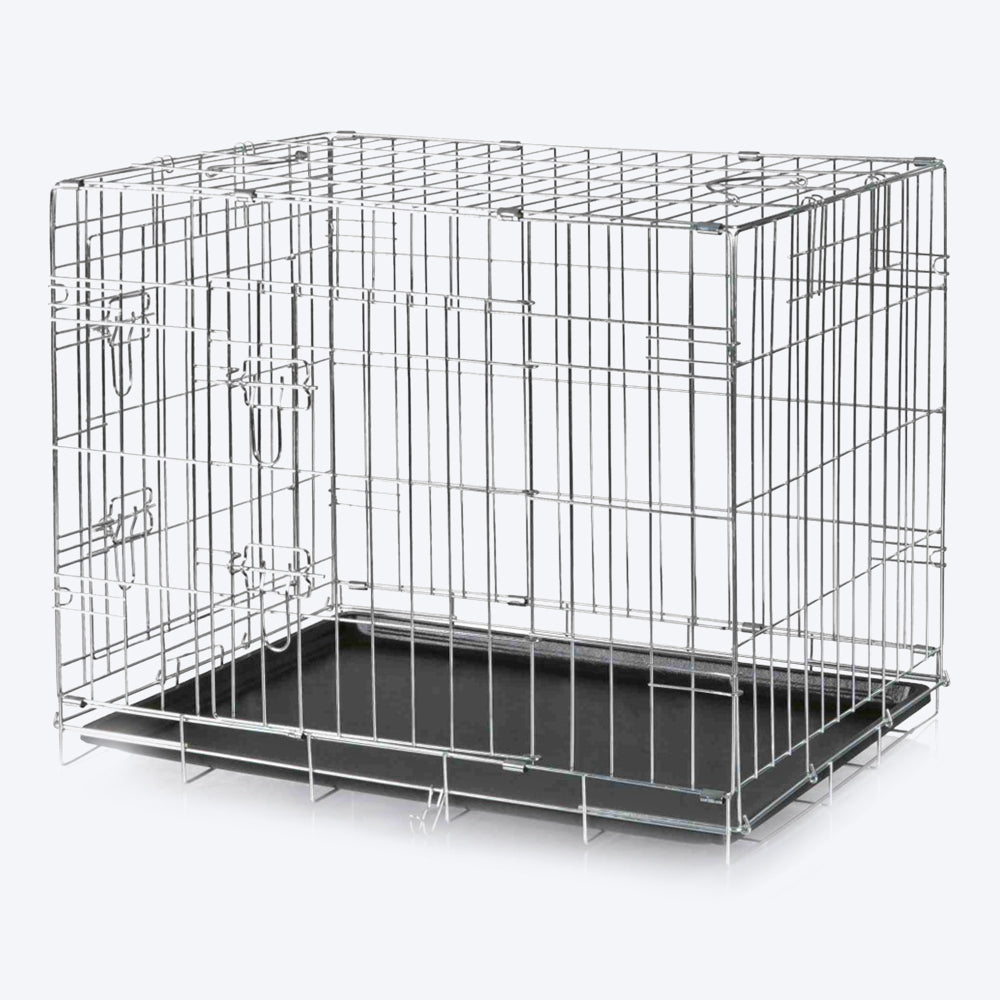 Trixie Home Transport Cage For Pets - Wire Mesh with Two Doors - Heads Up For Tails