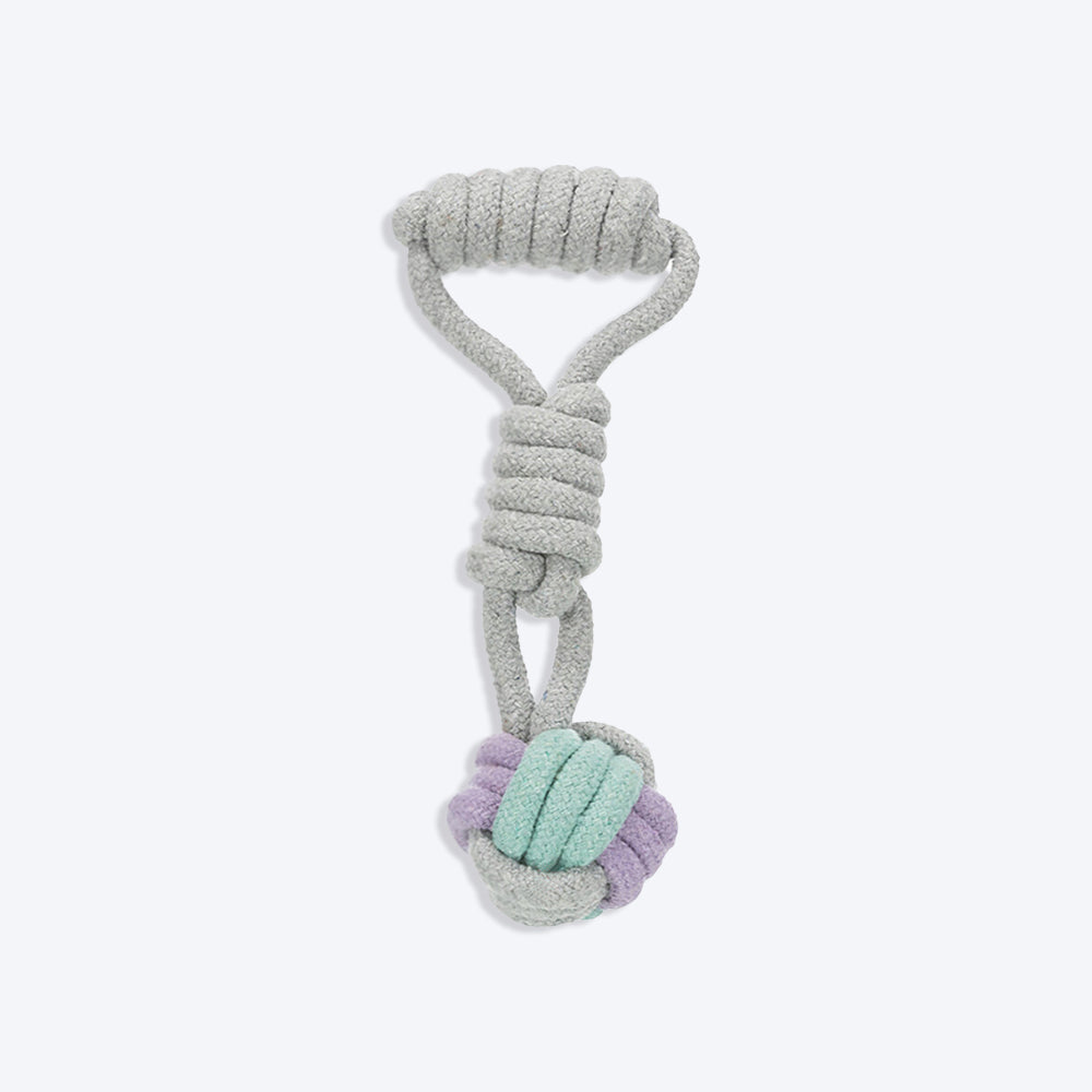 Dog rope toy with clearance ball