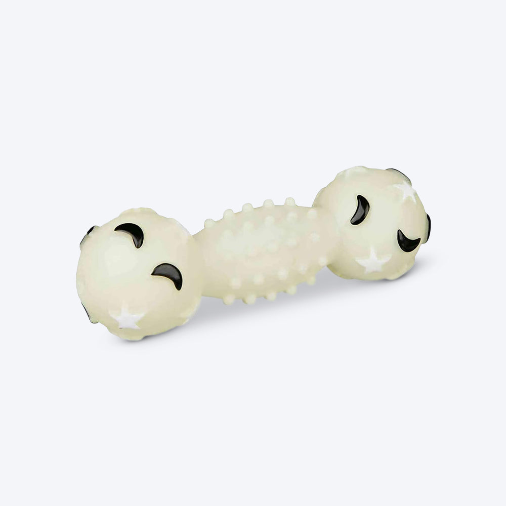 Squeaky dumbbell hotsell dog toy