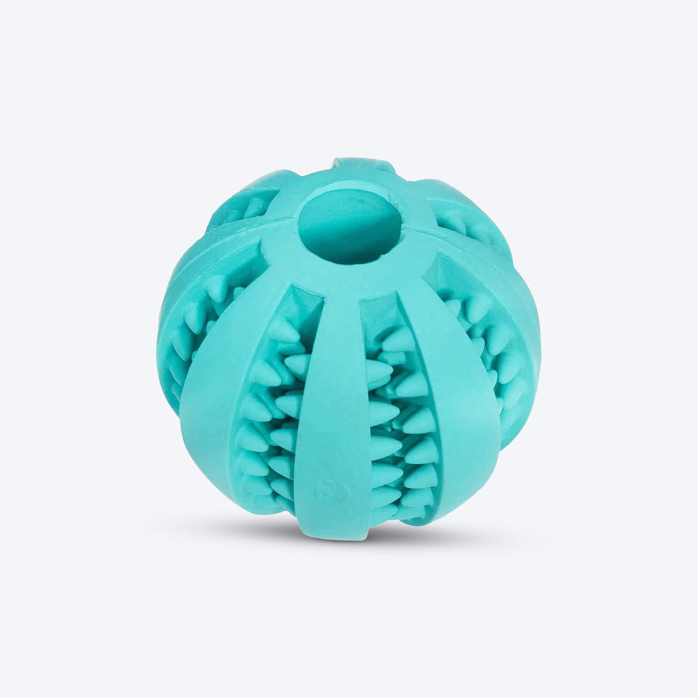 Trixie Natural Denta Fun Ball, Mint Flavour Toy For Dogs - Green - Heads Up For Tails