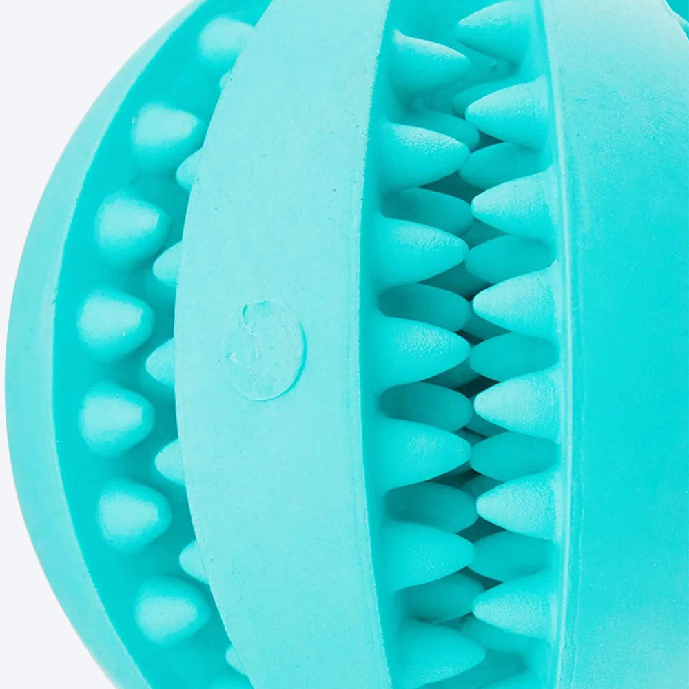 Trixie Natural Denta Fun Ball, Mint Flavour Toy For Dogs - Green - Heads Up For Tails