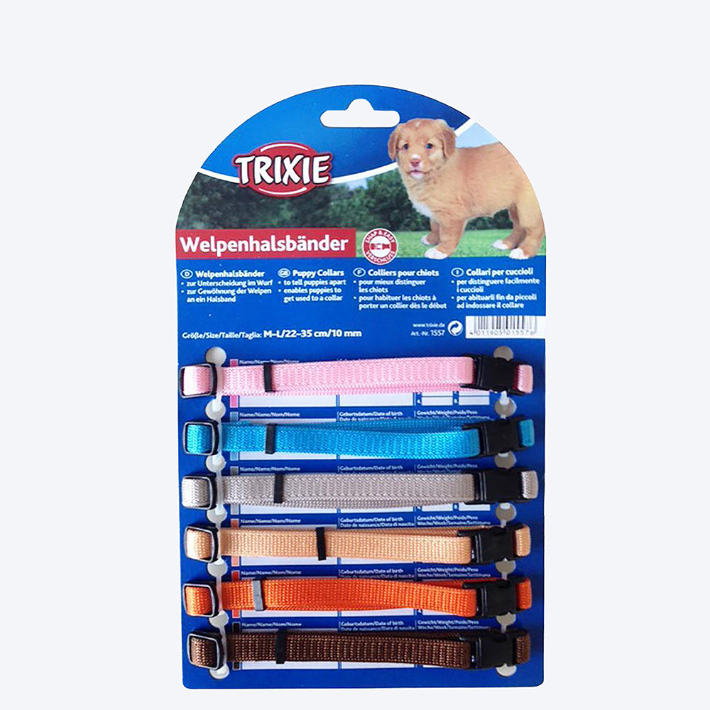 Trixie Dog Collar Puppy Collar Set of 6 Light Colors Online in