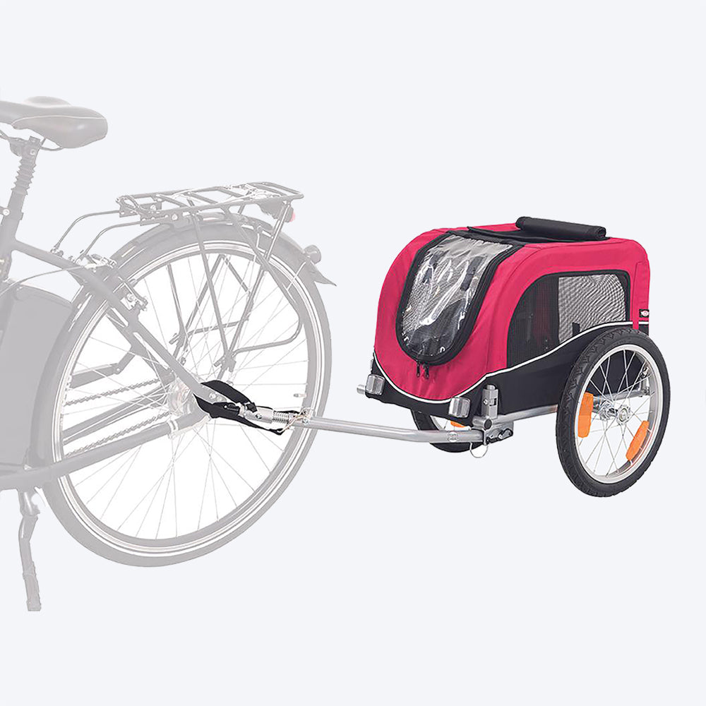 Trixie Red Bicycle Trailer For Dogs - Heads Up For Tails