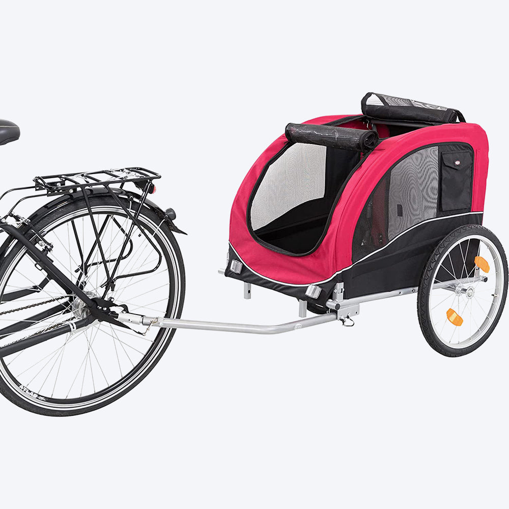 Trixie Red Bicycle Trailer For Dogs - Heads Up For Tails
