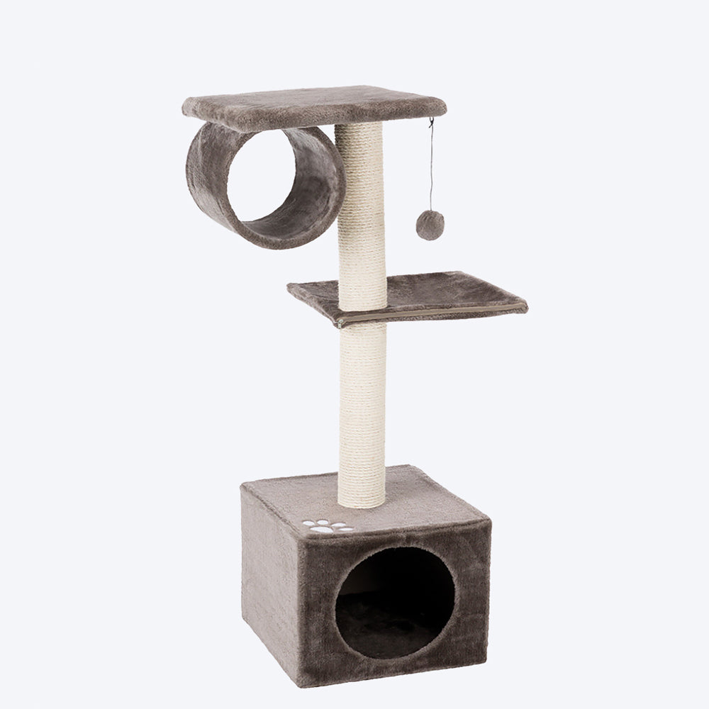 Trixie San Fernando Cat Scratching Post - Platinum Grey - 1.2 feet - Heads Up For Tails