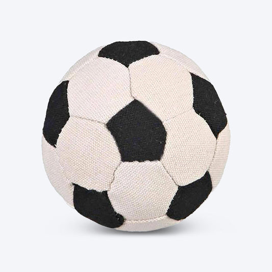 Trixie Soft Canvas Soccer Ball Dog Toy - Soundless- 11 cm - Heads Up For Tails