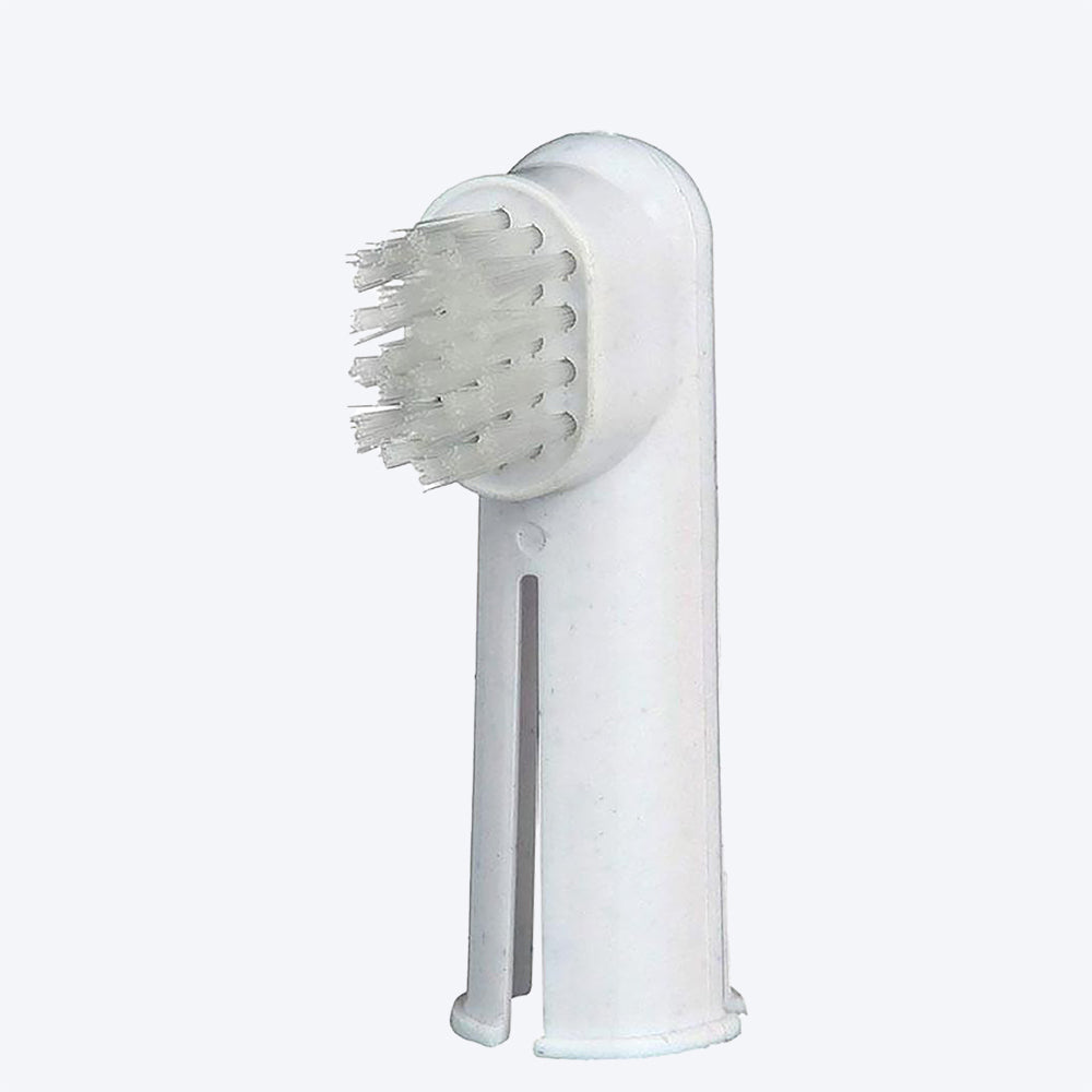 Trixie Toothbrush Set for Dogs and Cats - Set of 2 (1 Finger Brush and 1 Massage Brush) - Heads Up For Tails