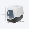 Trixie Vico Cat Litter Tray with Hood - Black/White - 23 x 16 x 16 inch - Heads Up For Tails