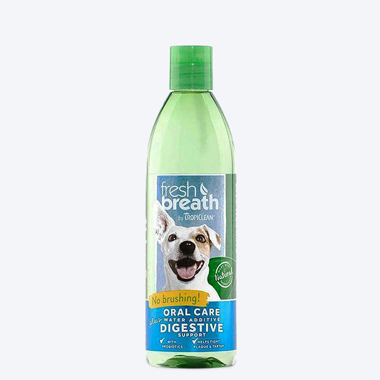 Tropiclean Fresh Breath Water Additive for Dogs - Digestive Support - 473 ml - Heads Up For Tails