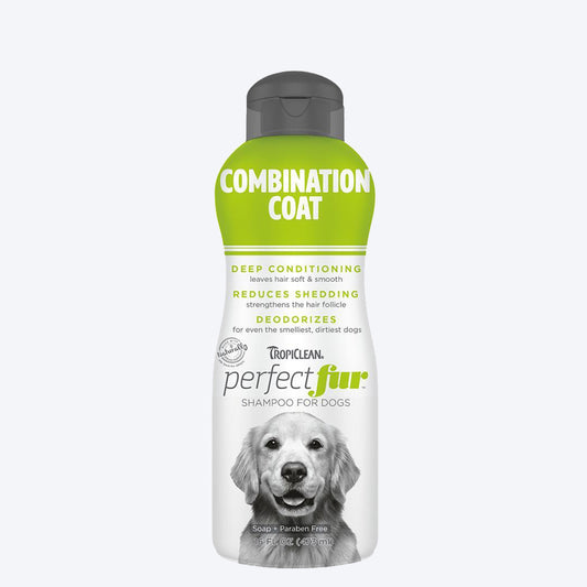 Tropiclean Perfect Fur Combination Coat Shampoo For Dogs- 473ml - Heads Up For Tails