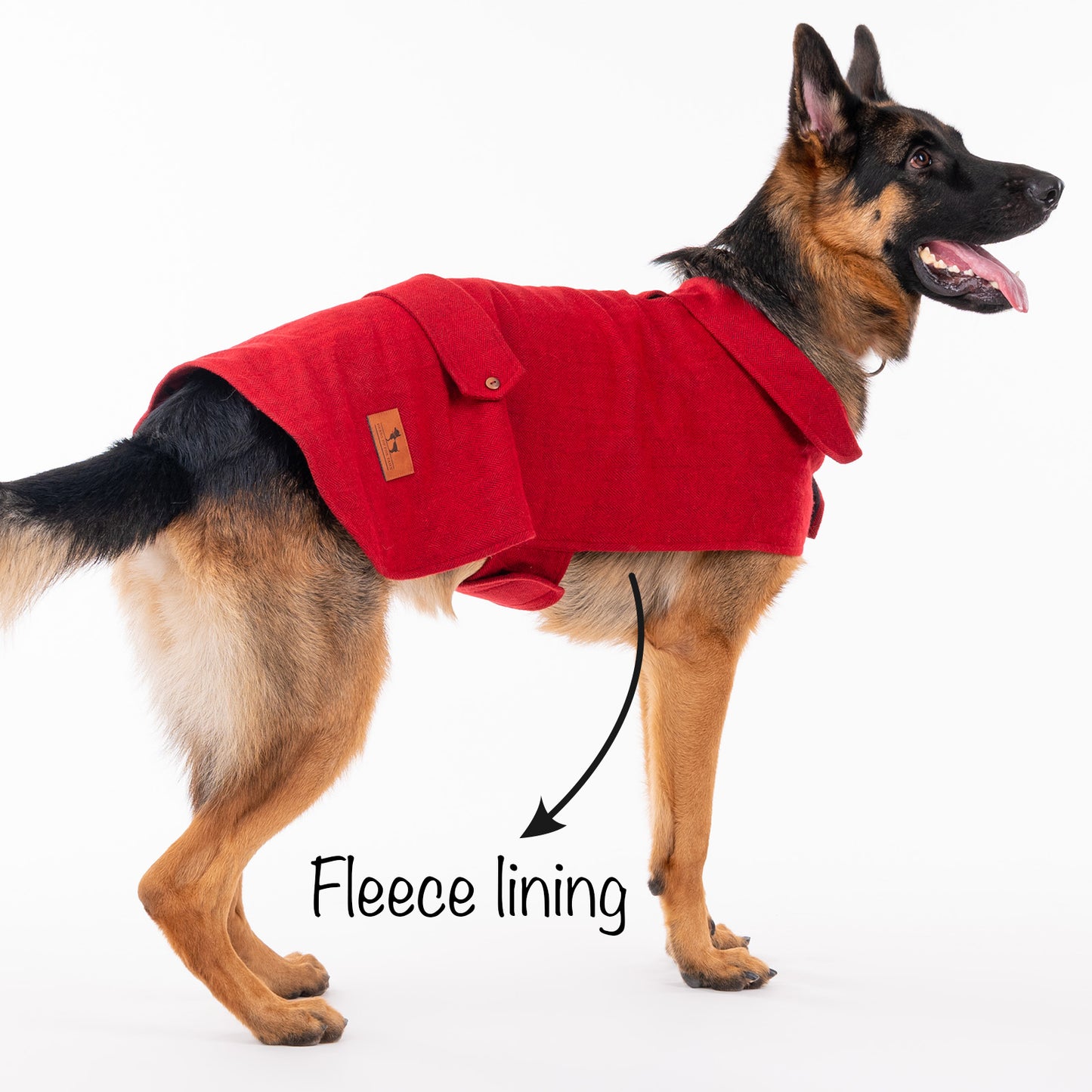 HUFT Rosy Cosy Dog Jacket - Red - Heads Up For Tails